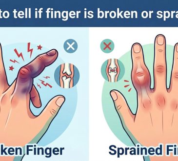 how to tell if finger is broken or sprained