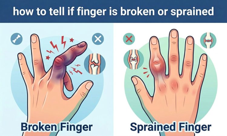 how to tell if finger is broken or sprained