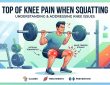 top of knee pain when squatting