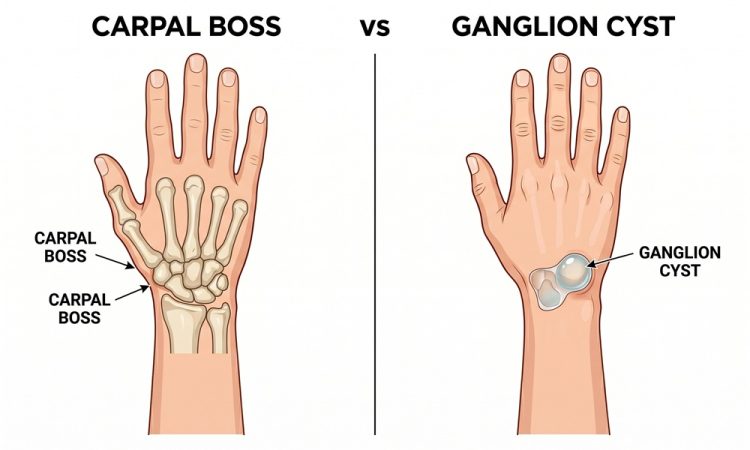 carpal boss vs ganglion cyst